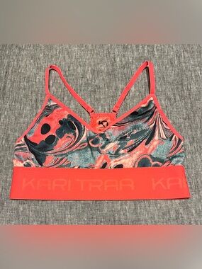 Kari Traa Var Printed Sports Bra - Coral Pink